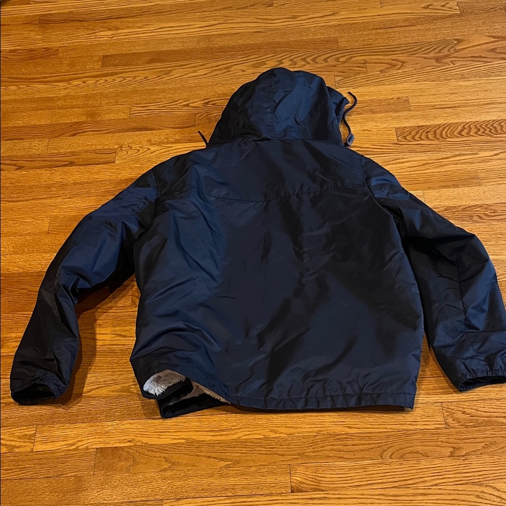 Levi's Dark Blue Hooded Raincoat - Picture 6 of 6